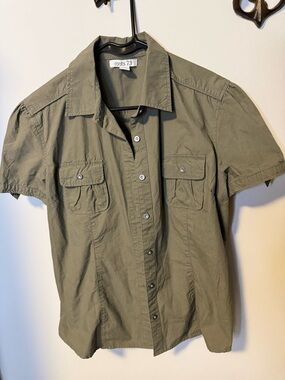 Roots Men's Short-Sleeve Button-Down Shirt - Olive
